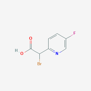 molecular formula C7H5BrFNO2 B8543294 2-Bromo-2-(5-fluoropyridin-2-yl)acetic acid 