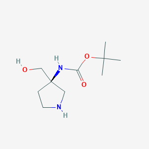 (R)-tert-butyl 3-(hydroxymethyl)pyrrolidin-3-ylcarbamate