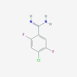 molecular formula C7H5ClF2N2 B8543305 4-Chloro-2,5-difluorobenzenecarboxamidine 