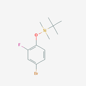 molecular formula C12H18BrFOSi B8543313 (4-Bromo-2-fluorophenoxy)(tert-butyl)dimethylsilane 