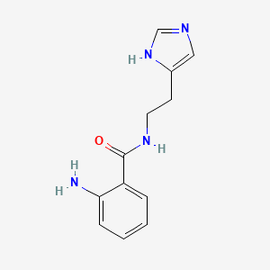 molecular formula C12H14N4O B8543334 2-Amino-N-[2-(1H-imidazol-4-yl)ethyl]benzamide 