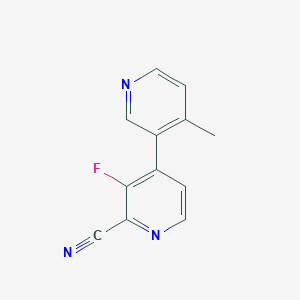 molecular formula C12H8FN3 B8543336 3'-Fluoro-4-methyl-3,4'-bipyridine-2'-carbonitrile 