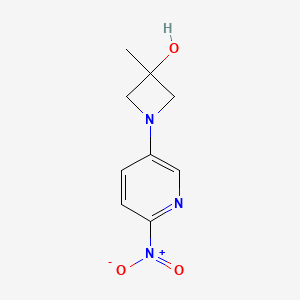 molecular formula C9H11N3O3 B8543351 3-Methyl-1-(6-nitropyridin-3-yl)azetidin-3-ol 