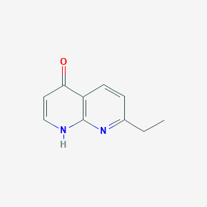 molecular formula C10H10N2O B8543366 7-Ethyl-[1,8]naphthyridin-4-ol 