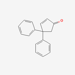 molecular formula C17H14O B8543391 2-Cyclopenten-1-one, 4,4-diphenyl- CAS No. 38464-75-4