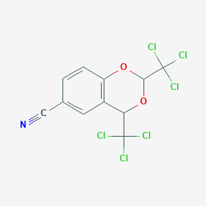 2,4-Bis(trichloromethyl)-2H,4H-1,3-benzodioxine-6-carbonitrile
