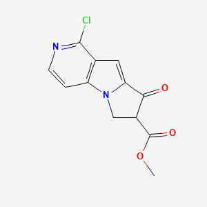 molecular formula C12H9ClN2O3 B8543445 methyl 1-chloro-8-oxo-7,8-dihydro-6H-pyrido[3,4-b]pyrrolizine-7-carboxylate 