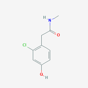 molecular formula C9H10ClNO2 B8543502 2-(2-Chloro-4-hydroxy-phenyl)-N-methyl-acetamide 
