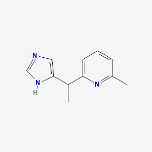 molecular formula C11H13N3 B8543521 2-[1-(1H-imidazol-4-yl)-ethyl]-6-methyl-pyridine 