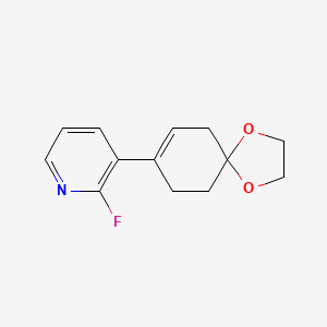 molecular formula C13H14FNO2 B8543563 2-Fluoro-3-(1,4-dioxaspiro[4.5]dec-7-en-8-yl)pyridine 