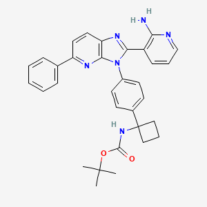 Carbamic acid, N-[1-[4-[2-(2-amino-3-pyridinyl)-5-phenyl-3H-imidazo[4,5-b]pyridin-3-yl]phenyl]cyclobutyl]-, 1,1-dimethylethyl ester