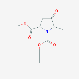 molecular formula C12H19NO5 B8543597 1-tert-Butyl 2-methyl 5-methyl-4-oxopyrrolidine-1,2-dicarboxylate 