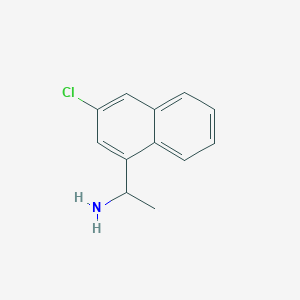 molecular formula C12H12ClN B8543609 [1-(3-Chloro-1-naphthalenyl)ethyl]amine 