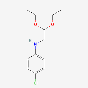 molecular formula C12H18ClNO2 B8543626 p-Chloroanilinoacetaldehyde diethyl acetal 