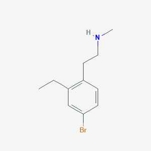 molecular formula C11H16BrN B8543666 2-(4-bromo-2-ethylphenyl)-N-methylethanamine 