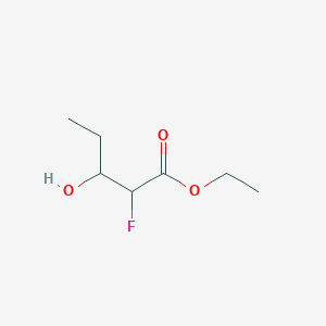 molecular formula C7H13FO3 B8543709 Ethyl 2-fluoro-3-hydroxypentanoate 