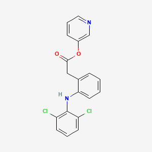 molecular formula C19H14Cl2N2O2 B8543728 Pyridin-3-yl [2-(2,6-dichloroanilino)phenyl]acetate CAS No. 51998-02-8