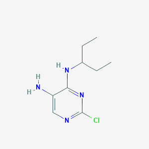 molecular formula C9H15ClN4 B8543748 (2-Chloro-5-amino-pyrimidin-4-yl)-(1-ethyl-propyl)-amine 