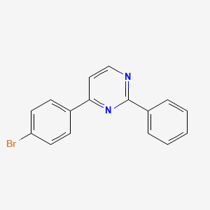 molecular formula C16H11BrN2 B8543762 4-(4-Bromophenyl)-2-phenylpyrimidine 
