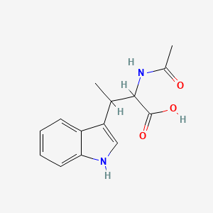 molecular formula C14H16N2O3 B8543783 n-acetyl-|A-methyltryptophan CAS No. 34308-77-5