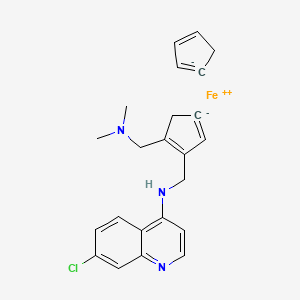 7-chloro-N-[[2-[(dimethylamino)methyl]cyclopenta-1,4-dien-1-yl]methyl]quinolin-4-amine;cyclopenta-1,3-diene;iron(2+)