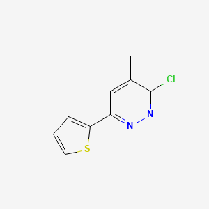 molecular formula C9H7ClN2S B8543797 3-Chloro-4-methyl-6-(2-thienyl)pyridazine 
