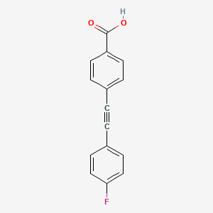 molecular formula C15H9FO2 B8543812 4-[(4-Fluorophenyl)ethynyl]benzoic acid CAS No. 204919-76-6