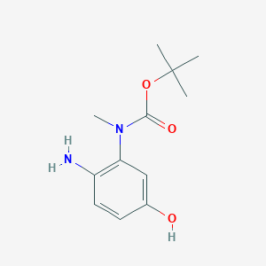 molecular formula C12H18N2O3 B8543816 t-butyl N-(2-amino-5-hydroxyphenyl)-N-methylcarbamate 