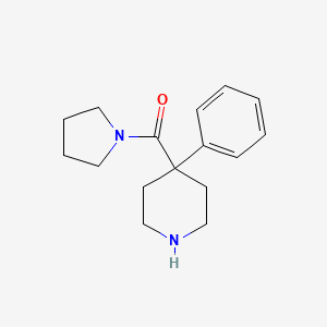molecular formula C16H22N2O B8543843 1-[(4-Phenyl-4-piperidinyl)carbonyl]pyrrolidine 