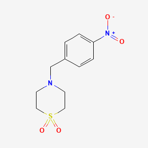 molecular formula C11H14N2O4S B8543851 4-(4-Nitro-benzyl)-thiomorpholine 1,1-dioxide 
