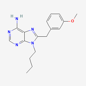 molecular formula C17H21N5O B8543863 9-Butyl-8-(3-methoxybenzyl)-9H-purin-6-amine 