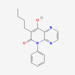 molecular formula C17H17N3O2 B8543867 7-Butyl-8-hydroxy-5-phenylpyrido[2,3-b]pyrazin-6(5H)-one CAS No. 89108-61-2