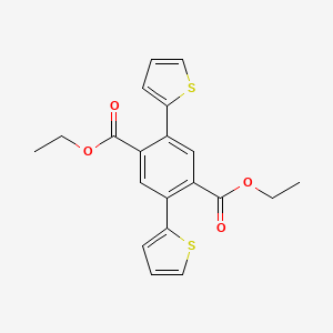 molecular formula C20H18O4S2 B8543881 Diethyl 2,5-di(thien-2-yl)terephthalate 