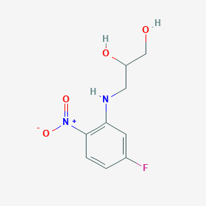 molecular formula C9H11FN2O4 B8543887 2-(beta,gamma-Dihydroxypropyl)amino-4-fluoronitrobenzene 