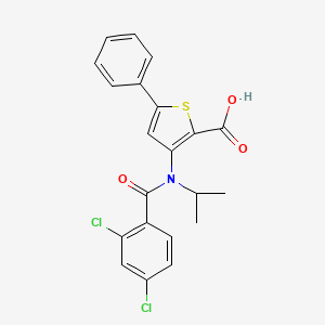 molecular formula C21H17Cl2NO3S B8543905 3-[(2,4-Dichlorobenzoyl)(isopropyl)amino]-5-phenylthiophene-2-carboxylic acid 