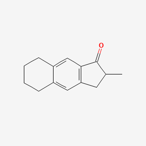 molecular formula C14H16O B8544072 2-methyl-2,3,5,6,7,8-hexahydro-1H-cyclopenta[b]naphthalen-1-one CAS No. 192444-21-6