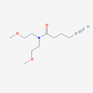 molecular formula C12H21NO3 B8544219 N,N-bis(2-Methoxyethyl)hex-5-ynamide 