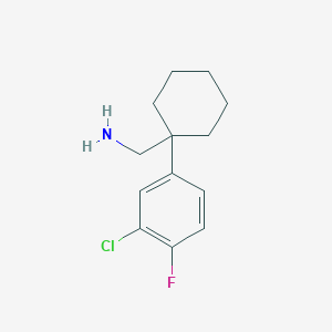 molecular formula C13H17ClFN B8544226 (1-(3-Chloro-4-fluorophenyl)cyclohexyl)-methanamine 