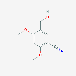 molecular formula C10H11NO3 B8544248 5-Hydroxymethyl-2,4-dimethoxy-benzonitrile 