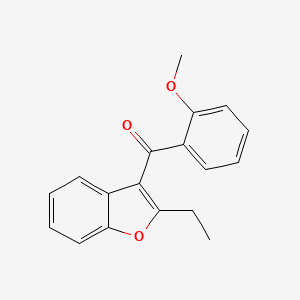 molecular formula C18H16O3 B8544291 2-Ethyl-3-(o-anisoyl)benzofuran 