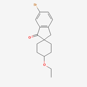molecular formula C16H19BrO2 B8544297 6'-bromo-4-ethoxyspiro[cyclohexane-1,2'-inden]-1'(3'H)-one 
