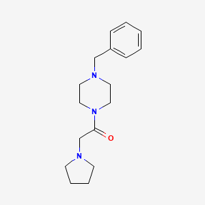 molecular formula C17H25N3O B8544327 4-Benzyl-1-(2-pyrrolidino-1-oxoethyl)piperazine 