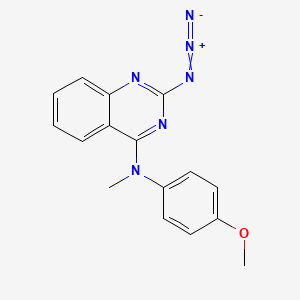 molecular formula C16H14N6O B8544332 4-Quinazolinamine, 2-azido-N-(4-methoxyphenyl)-N-methyl- CAS No. 827031-59-4