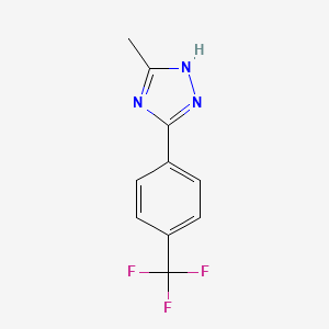 molecular formula C10H8F3N3 B8544361 5-Methyl-3-(4-trifluoromethylphenyl)-1H-[1,2,4]triazole 
