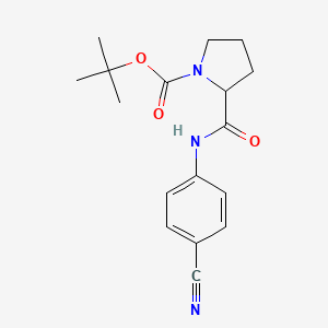 2-(4-Cyano-phenylcarbamoyl)-pyrrolidine-1-carboxylic acid tert-butyl ester