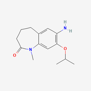 molecular formula C14H20N2O2 B8544387 7-Amino-8-isopropoxy-1-methyl-1,3,4,5-tetrahydro-2H-benzo[B]azepin-2-one 