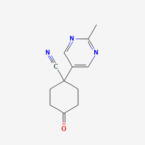 1-(2-Methylpyrimidin-5-yl)-4-oxocyclohexanecarbonitrile