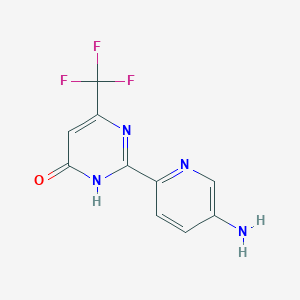 molecular formula C10H7F3N4O B8544407 2-(5-Aminopyridin-2-yl)-6-trifluoromethylpyrimidin-4-ol 