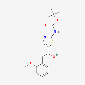 {5-[1-Hydroxy-2-(2-methoxy-phenyl)-ethyl]-thiazol-2-yl}-carbamic acid tert-butyl ester