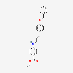 Ethyl 4-({3-[4-(benzyloxy)phenyl]propyl}amino)benzoate